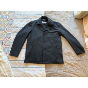 Perry Ellis Portfolio Wool Blend Peacoat LT